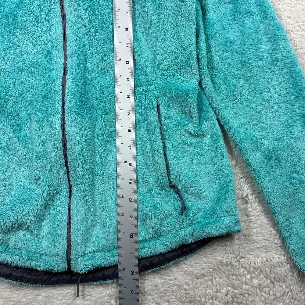 The North Face Osito Jacket Womens Small Turquoise Plush Fleece Full Zip Cozy